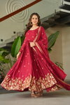 KA 1166 Chinon Gown With Dupatta Wholesale Market In Surat